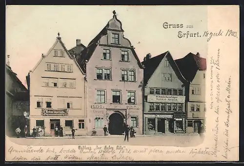 AK Erfurt, Gasthaus Zur hohen Lilie