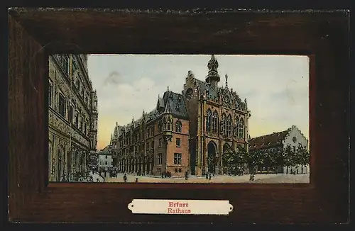 AK Erfurt, Rathaus, Passepartout