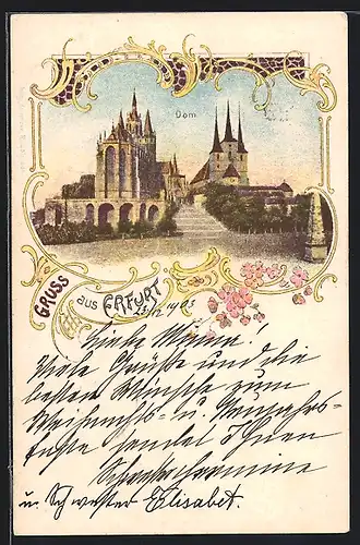 Lithographie Erfurt, Der Dom