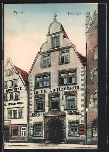AK Erfurt, Gasthaus Hohe Lilie