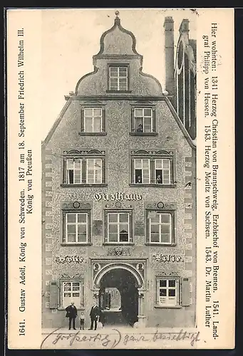 AK Erfurt, Gasthaus Hohe Lilie Friedrich-Wilhelm-Platz 31