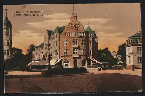 AK Erfurt, Cafe-Restaurant Hohenzollern Franz Grosse am Kaiserplatz