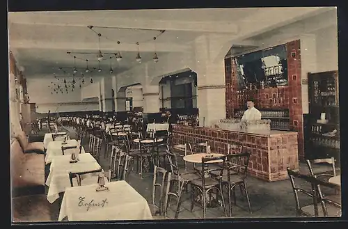 AK Erfurt, Cafe Goldenes Einhorn Richard Strecker, Innenansicht