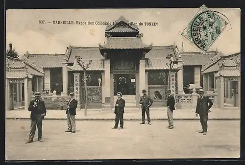 AK Marseille, Exposition Coloniale 1906, Pavillon du Tokin