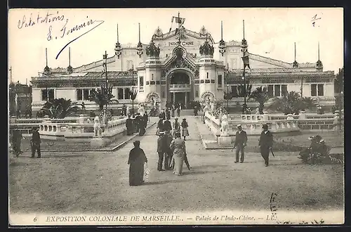 AK Marseille, Exposition Coloniale, Palais de l`Indo-Chine