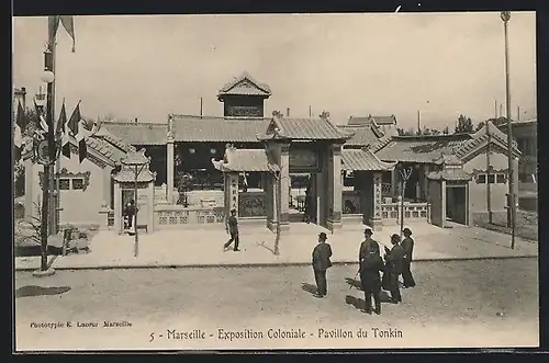 AK Marseille, Exposition coloniale 1906, Pavillon du Tonkin