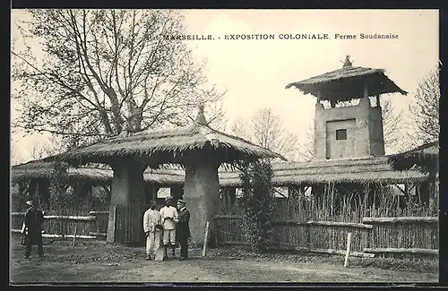 AK Marseille, Exposition Coloniale, Ferme Soudanaise