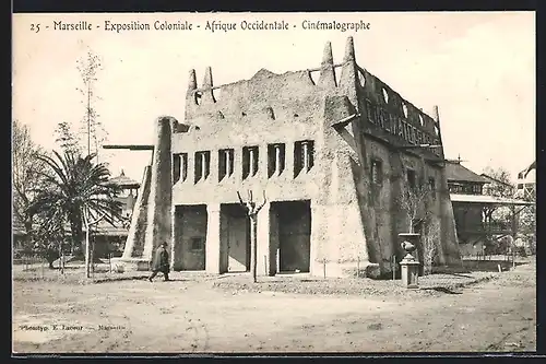 AK Marseille, Exposition coloniale 1906, Afrique Occidentale - Cinèmajographe