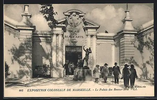 AK Marseille, Exposition coloniale 1922, le palais de Beaux-Arts