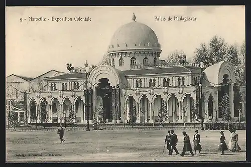 AK Marseille, Ausstellung, Exposition Coloniale, Palais de Madagascar