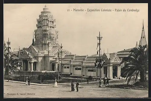 AK Marseille, Ausstellung, Exposition Coloniale, Palais du Cambodge