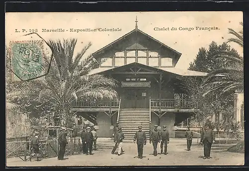 AK Marseille, Exposition coloniale 1906, Chalet du Congo Francais