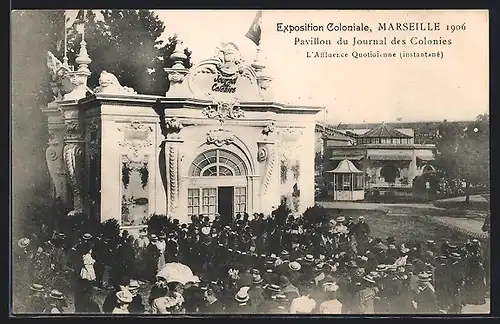 AK Marseille, Exposition Coloniale 1906, Pavillon du Journal des Colonies