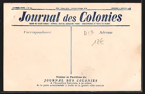 AK Marseille, Exposition Coloniale 1906, Pavillon du Journal des Colonies