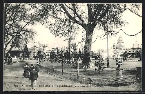 AK Marseille, Exposition coloniale 1906, Vue prise de l` Esplanade
