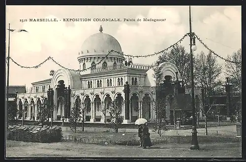AK Marseille, Exposition Coloniale 1906, Palais de Madagascar