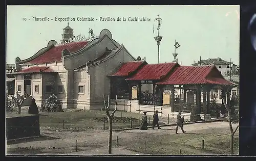 AK Marseille, Ausstellung, Exposition Coloniale, Pavillon de la Cochinchine