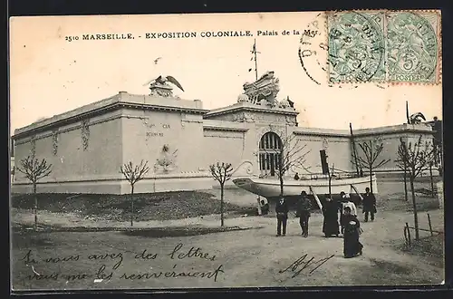 AK Marseille, Exposition Coloniale, Palais de la Mer