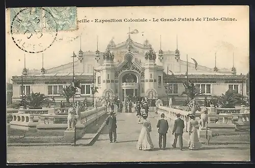 AK Marseille, Exposition coloniale 1906, Grand-Palais de l`Indo-Chine