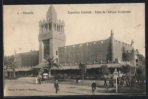 AK Marseille, Exposition coloniale 1906, Palais de l` Afrique Occidentale