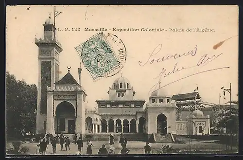 AK Marseille, Exposition coloniale 1906, Palais de l`Algérie