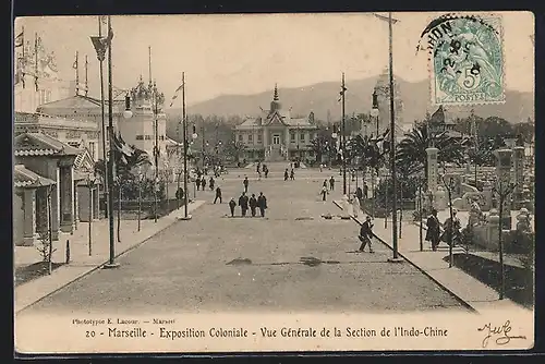 AK Marseille, Exposition Coloniale, Vue generale de la Section de l'Indo-Chine