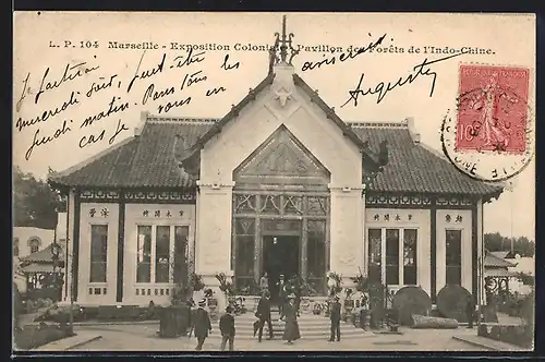 AK Marseille, Exposition coloniale 1906, Pavillon de l`Indo-Chine