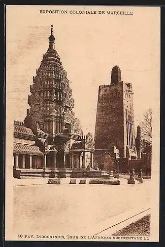 AK Marseille, Exposition coloniale 1906, Indochinois, Tour de l`Afrique Occidentale