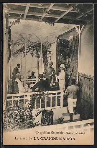 AK Marseille, Exposition coloniale 1906, Le Stand de La Grande Maison