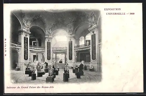 AK Paris, Exposition Universelle 1900, Interieur du Grand Palais des Beaux-Arts