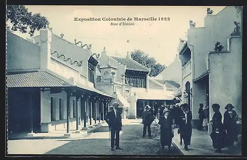 AK Marseille, Exposition Coloniale 1922, Rue d'Hanoi
