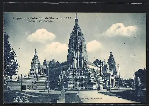 AK Marseille, Exposition coloniale 1922, Palais de l`Indo-Chine