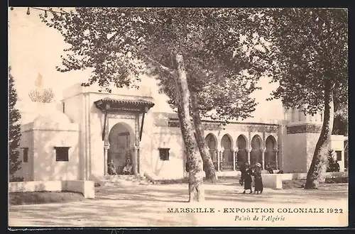 AK Marseille, Exposition coloniale 1922, Palais de l` Algèriè