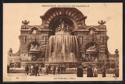 AK Marseille, Exposition coloniale 1922, Le Chateau d`Eau