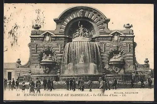 AK Marseille, Exposition coloniale 1922, Le Chateau d`Eau