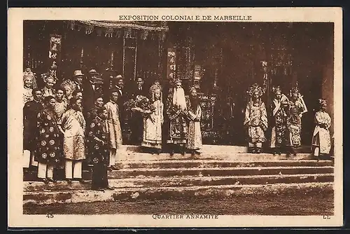 AK Marseille, Exposition coloniale 1922, Quartier Annamite