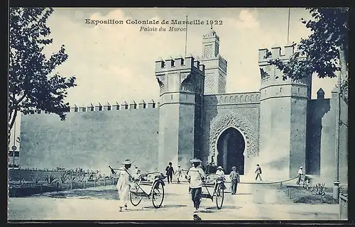 AK Marseille, Exposition coloniale 1922, Palais du Maroc