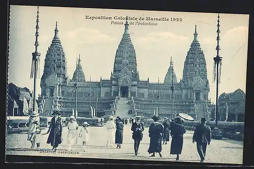 AK Marseille, Exposition coloniale 1922, Palais de l`Indochine