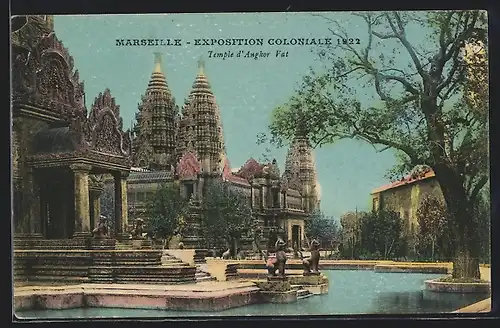 AK Marseille, Exposition coloniale 1922, Temple d` Angkor Val