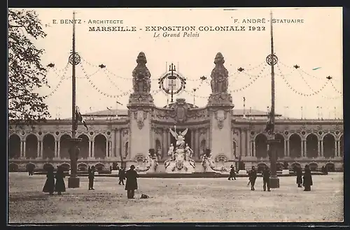 AK Marseille, Exposition coloniale 1922, Le Grand Palais