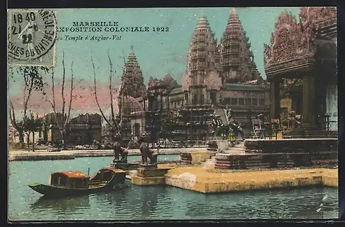 AK Marseille, Exposition coloniale 1922, Temple d`Angkor-Vat