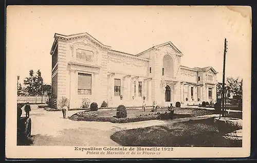AK Marseille, Exposition coloniale 1922, Palais de Marseille et de la Provence
