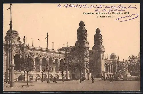 AK Marseille, Exposition coloniale 1922, Grand Palais