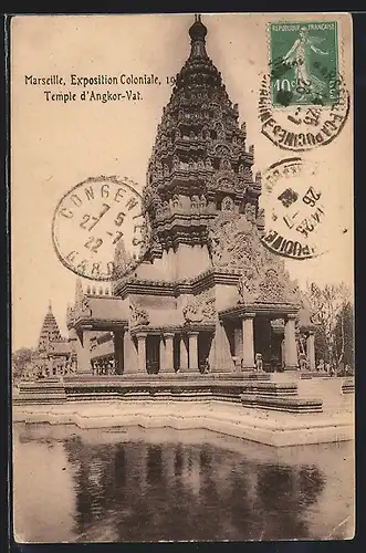 AK Marseille, Exposition coloniale 1922, Temple d`Angkor-Vat