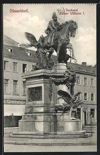 AK Düsseldorf, Denkmal Kaiser Wilhelm I.