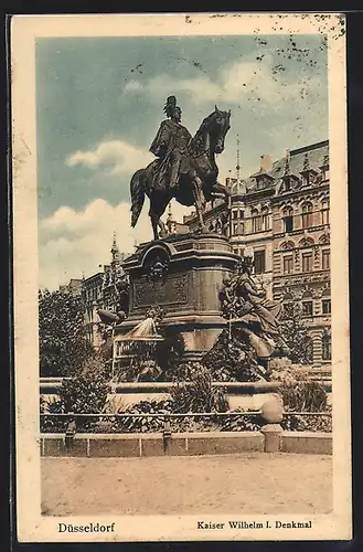 AK Düsseldorf, Kaiser Wilhelm I. Denkmal