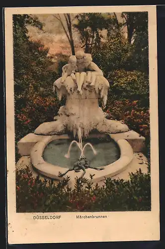 AK Düsseldorf, Am Märchenbrunnen