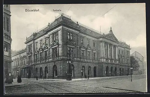 AK Düsseldorf, Strassenpartie an der Tonhalle