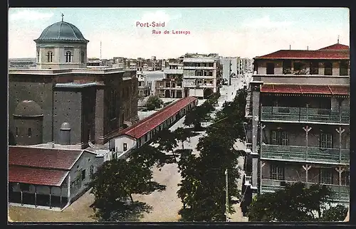 AK Port Said, Rue de Lesseps