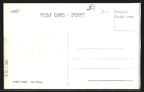 AK Port Said, a dredgins-machine, Segelschiff